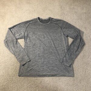 Lululemon Long Sleeve T-Shirt Men’s Large Gray Heather Gym Athletic